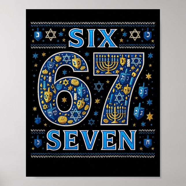 Poster Six Seven 67 Hanukkah Festival Of Lights Quote  (Frente)