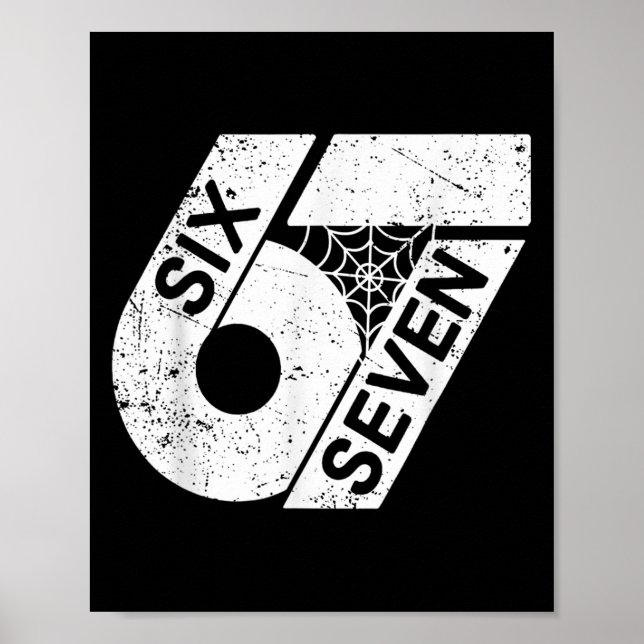 Poster Six Seven 6 7 Meme 6 7 Halloween Costume  (Frente)