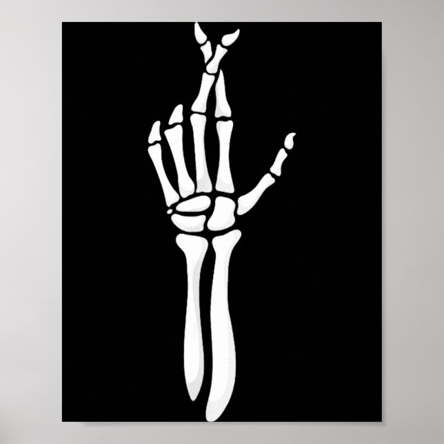 Poster Six Seven 6 7 Meme Funny Skeleton Hands Sign Let's (Frente)