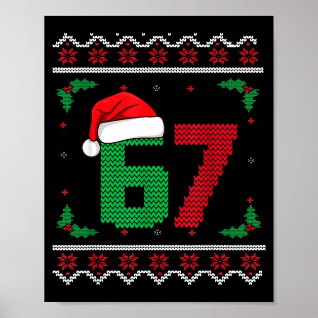 Poster Six Seven Christmas 6 7 Ugly Christmas Sweater  (Frente)