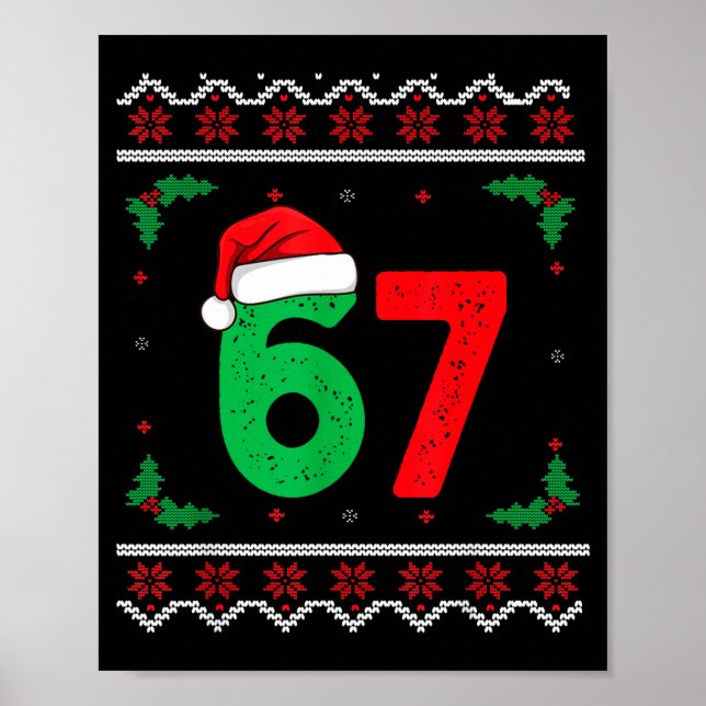 Poster Six Seven Christmas 6 7 Ugly Christmas Sweater  (Frente)