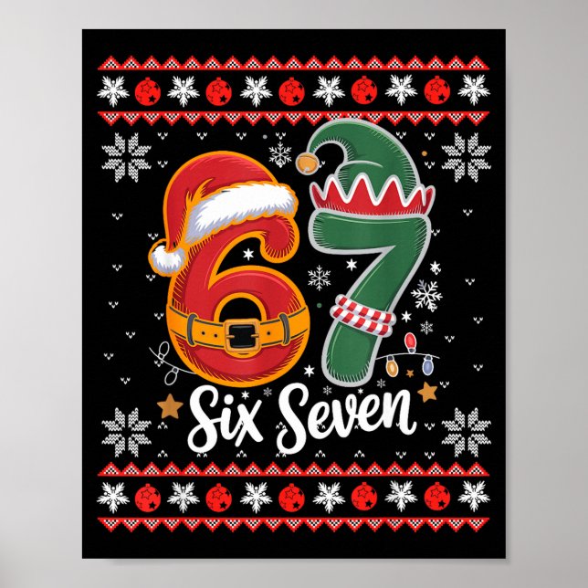 Poster Six Seven Christmas 6 7 Ugly Christmas Sweater Boy (Frente)