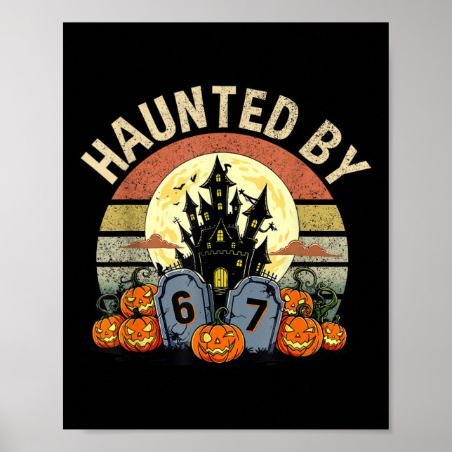 Poster Six Seven Gen Alpha Z Halloween 6767 Funny Haunted (Frente)