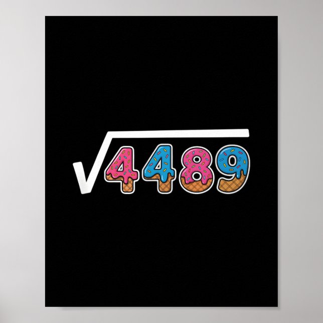 Poster Six Seven Ice Cream Drip Cool Meme 67 Funny Square (Frente)