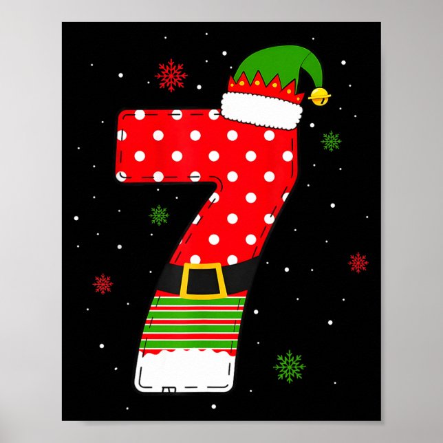 Poster Six Seven Matching 67 Christmas Elf Hat Meme Gen A (Frente)