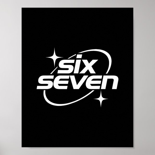 Poster Six Seven Meme Cool Y2k 67 Gen Alpha Slang  (Frente)