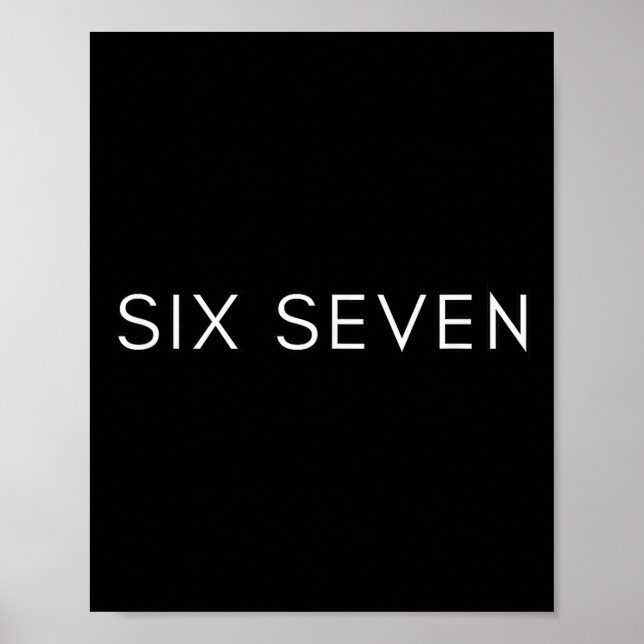 Poster Six-seven Minimal Clean 67 Design Genz Team Squad  (Frente)