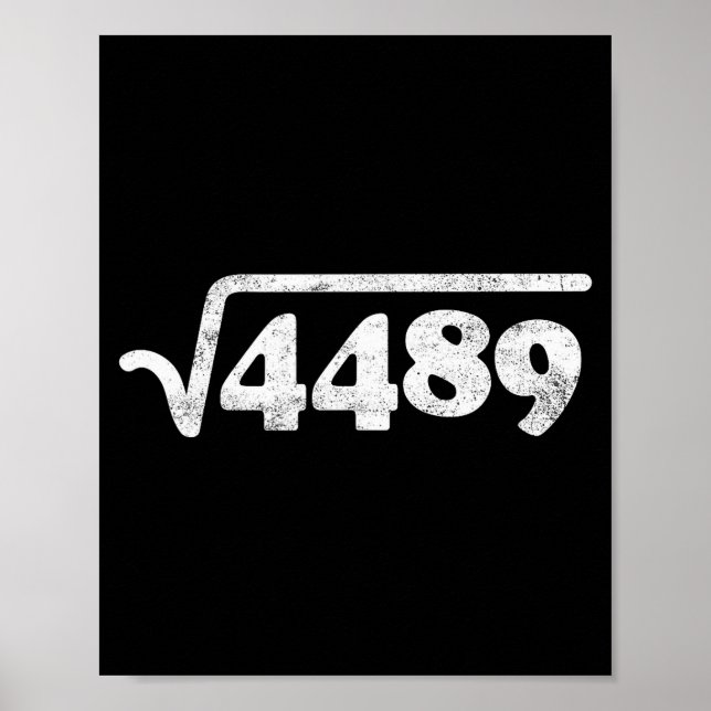 Poster Sixty Seven 67 Meme Square Root 4489 Slang Math Te (Frente)