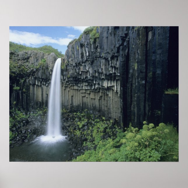 Pôster Skaftafall National Park, Svartifoss Waterfall, (Frente)