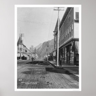 Pôster Skagway Alaska Broadway 1918