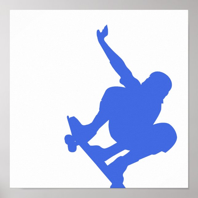 Pôster Skate Azul Real (Frente)