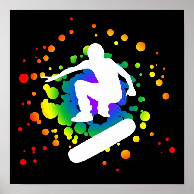 Poster skate : bolhas : (Frente)