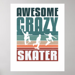 Poster skate de vintagem retrô