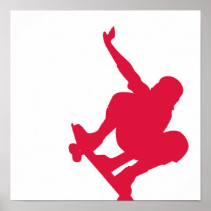 Pôster Skate do vermelho carmesim
