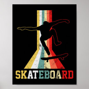 Poster Skate Retro Skateboard Skateboarding