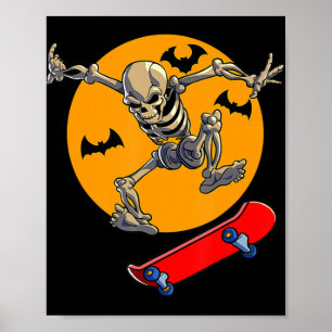 Poster Skate Skeleton Men Meninos Skater Skateboard