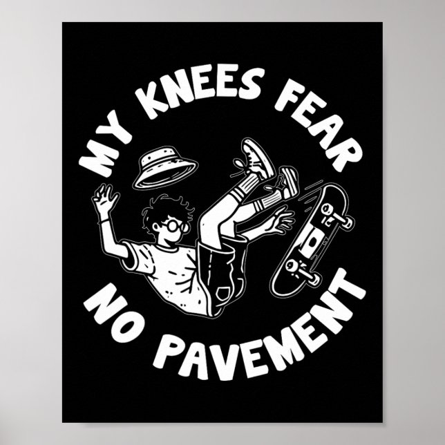 Poster Skateboard Crash Accident Survivor Get Well Skateb (Frente)