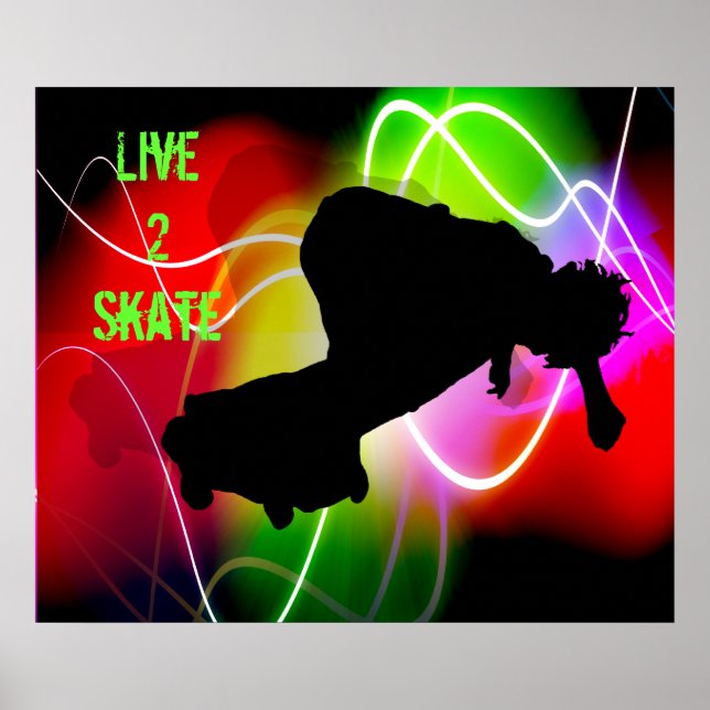 Poster Skateboard do Espectro Elétrico (Frente)