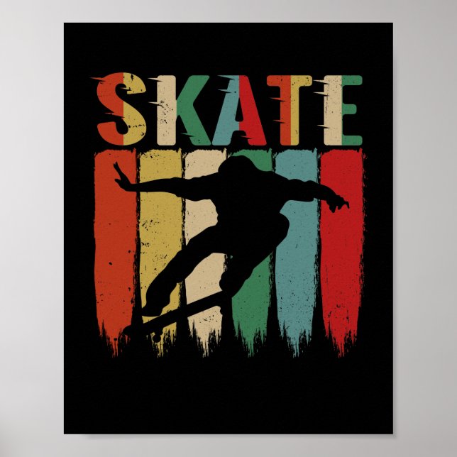 Poster Skateboard Retro legal (Frente)