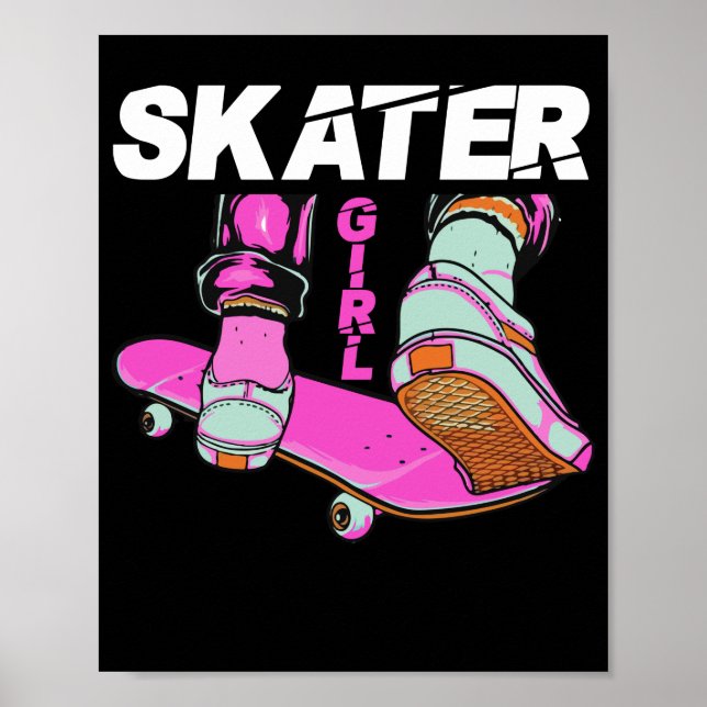 Poster Skateboard Skateboard para Meninas (Frente)