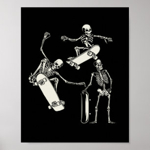 Poster Skateboard Skeletons Skeleton Skeleton Skater Hall