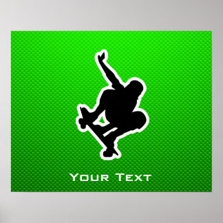 Poster Skateboard Verde