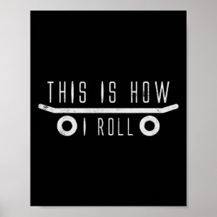 Poster Skateboard Vintage Skate Retro Amor Skateboarding