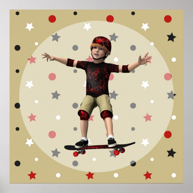 Pôster Skateboarder (Frente)
