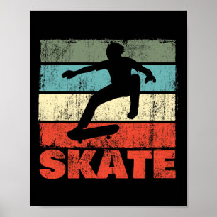 Poster Skateboarder Retro Skate Skateboarding Skater