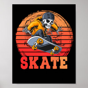 Poster Skateboarder Retro Vintage Skateboarding