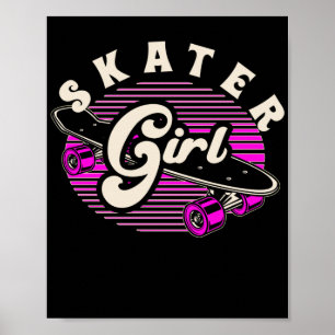 Poster Skateboarder Skater Girl