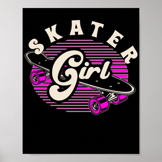 Poster Skateboarder Skater Girl (Frente)