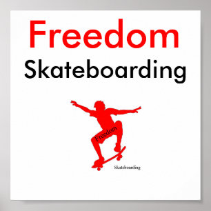 Poster Skateboarding #1 da liberdade