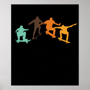 Poster Skateboarding Retro Skatista Skateboard Skater