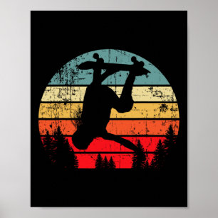 Poster Skateboarding Retro Vintage Skateboard Flip Truque