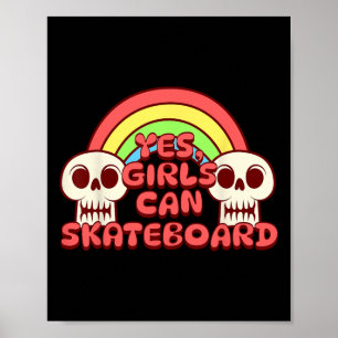 Poster Skateboarding - Sim, as meninas podem andar de ska