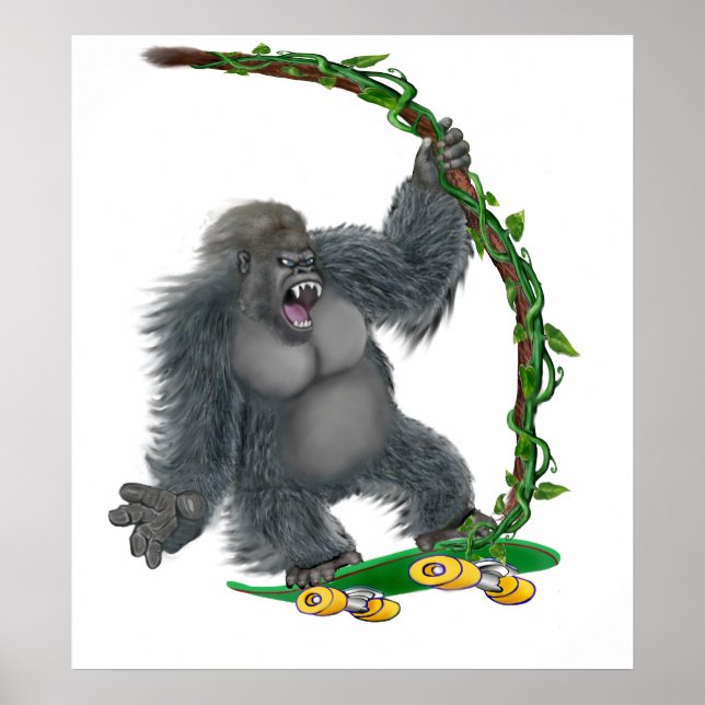 POSTER SKATEBORD GORILLA (Frente)