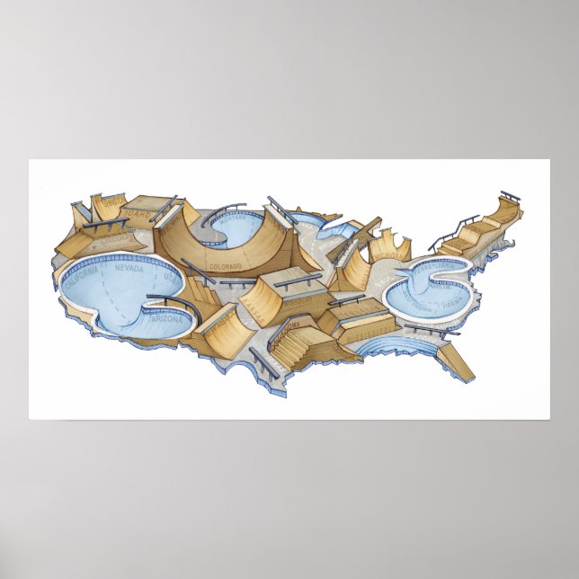 Pôster SkatePark EUA (Frente)