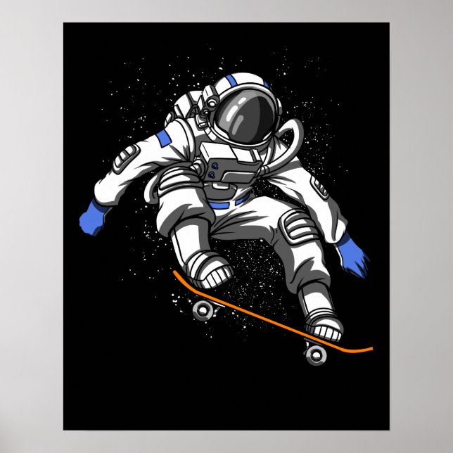 Poster Skater Astronauta Skateboard Cosmic Space (Frente)