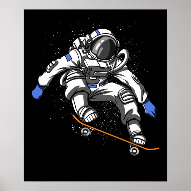 Poster Skater Astronauta Skateboard Cosmic Space (Frente)