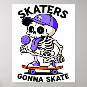 Poster Skater GonSkate, Skateboard Skeleton Lolli