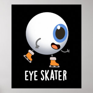 Poster Skater Olho Engraçado Ice Pun Dark BG