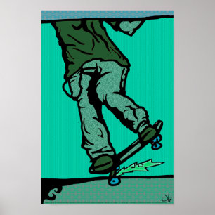 Pôster skaters2-aqua