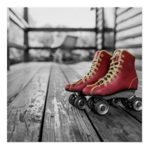 Pôster Skates de rolo retros