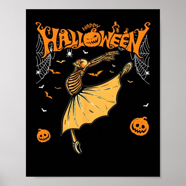 Poster Skelerinas Llet Dance Cute Halloween Costum (Frente)