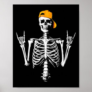 Poster SkeletBoné Skater Legal Halloween Punk Rock Men B