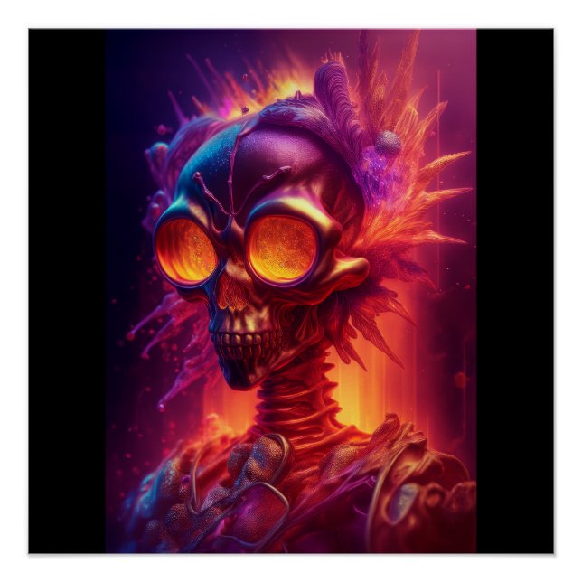 Pôster Skeleto Zombie (Frente)
