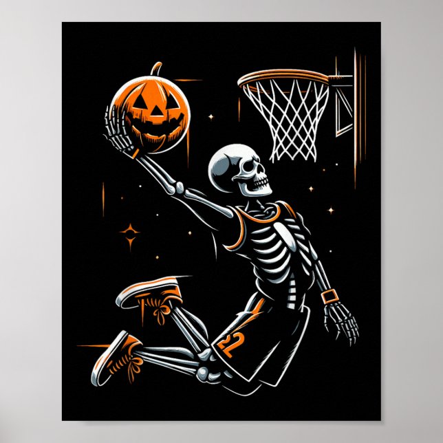 Poster Skeleton Basball Player Men Y For Hallowee (Frente)