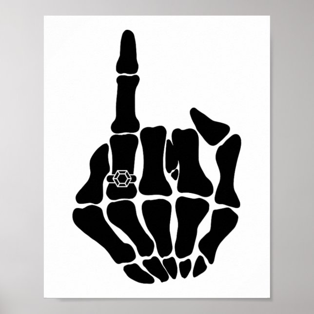 Poster Skeleton Bride Wedding Recem casados Spooky Gótico (Frente)