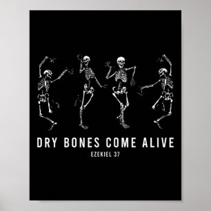 Poster Skeleton Dry Bones vem vivo no Dia das Bruxas Cris